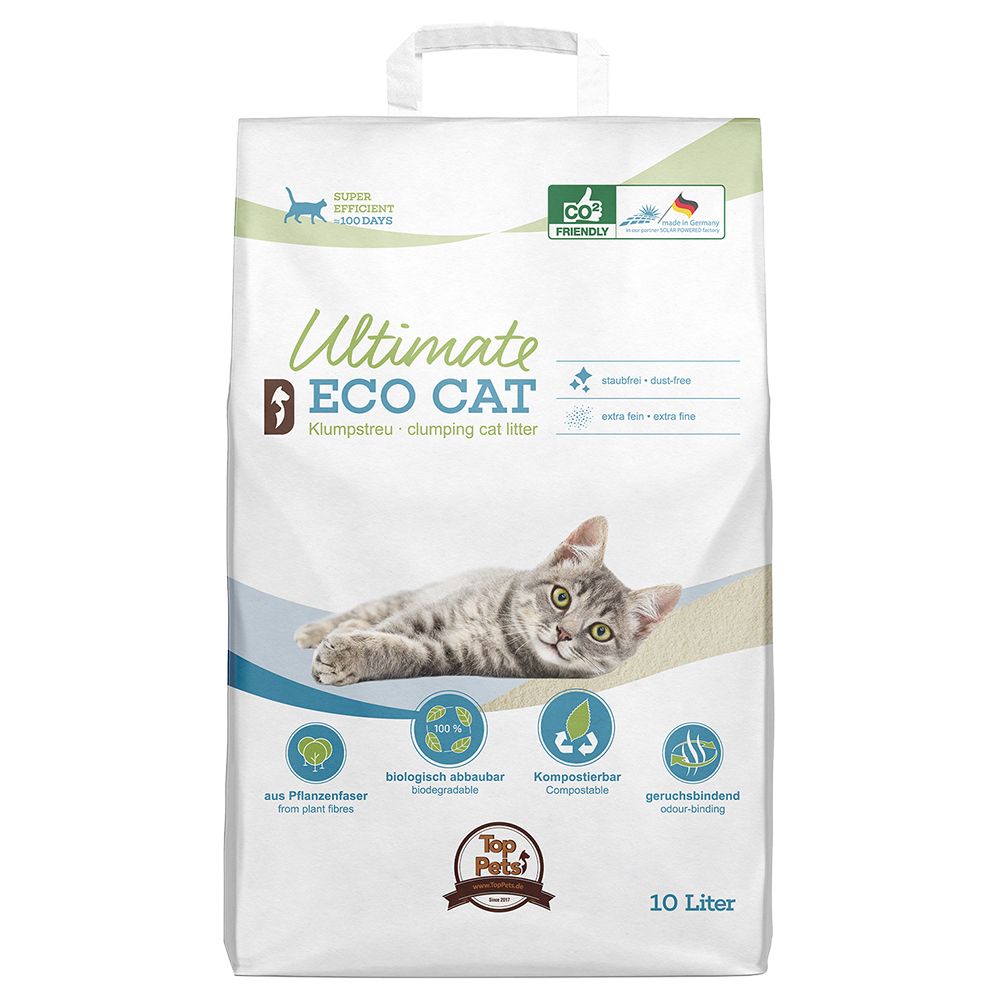 Ultimate Eco Cat Klonterende Kattenbakvulling 10 L De Kattensite