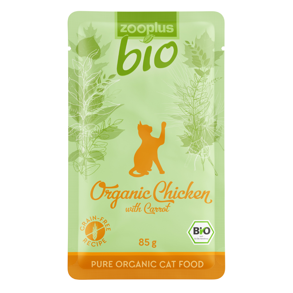 Probeerpakket Zooplus Bio Kattenvoer 6 X 85 G Bio Kip Met Wortel Megapack 6x85g De Kattensite Webshop