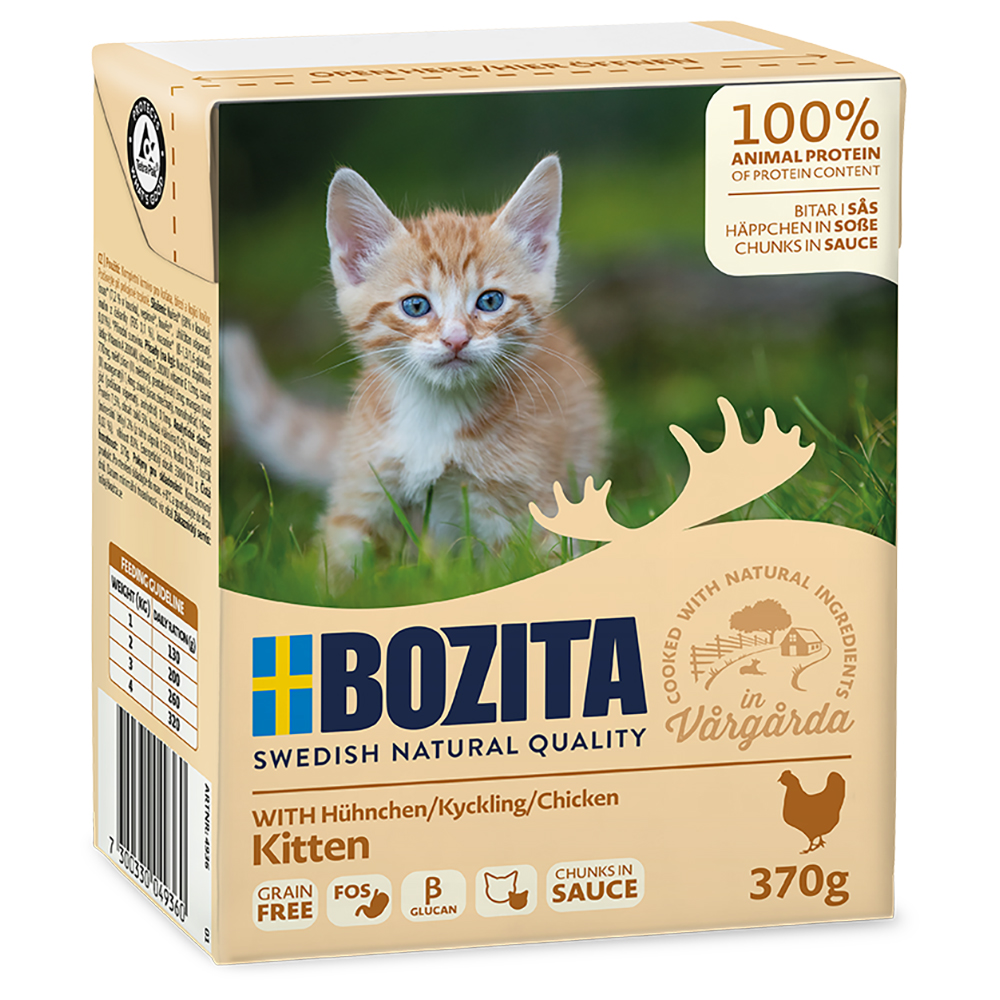 helling Blind vertrouwen mooi Bozita stukjes in Saus Kattenvoer 6 x 370 g - Met Kip voor Kittens | De  Kattensite Webshop