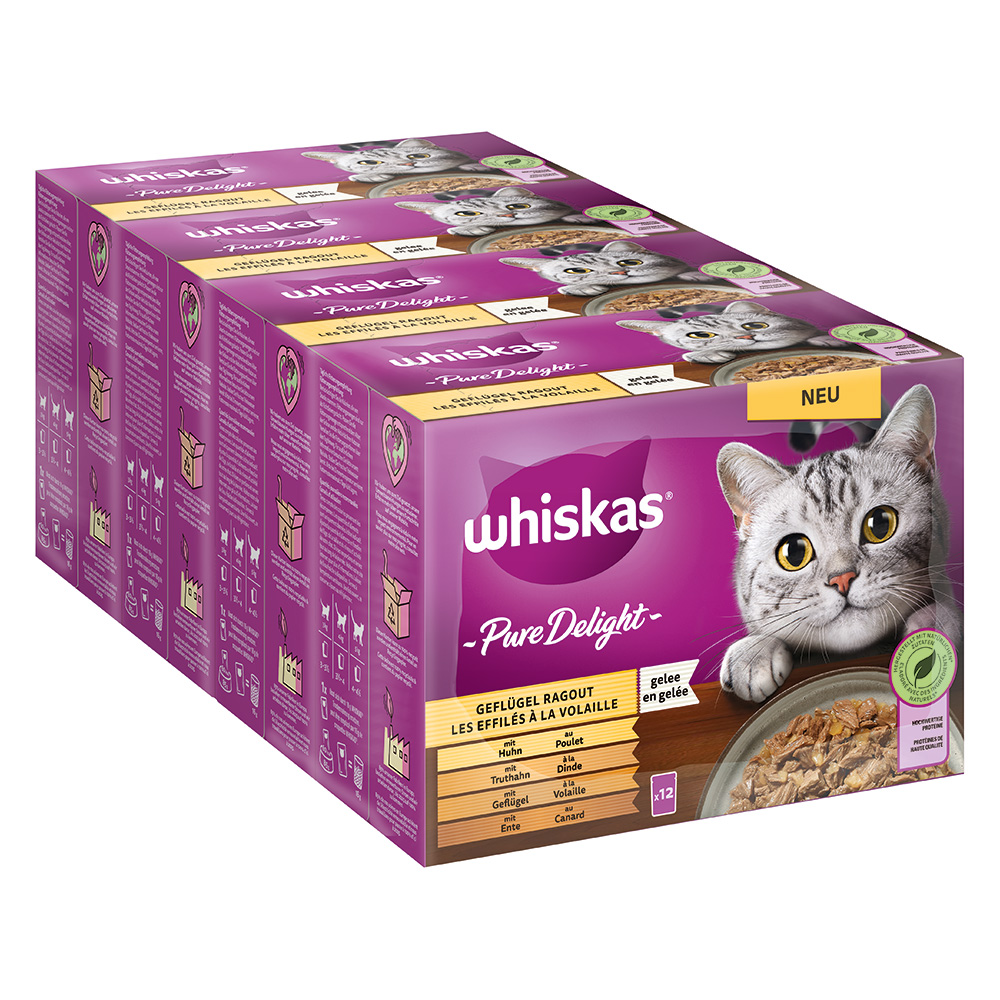356796_pla_multipack_whiskas_puredelight_portionsbeutel_gefluegelgelee_48x85g_hs_01_3