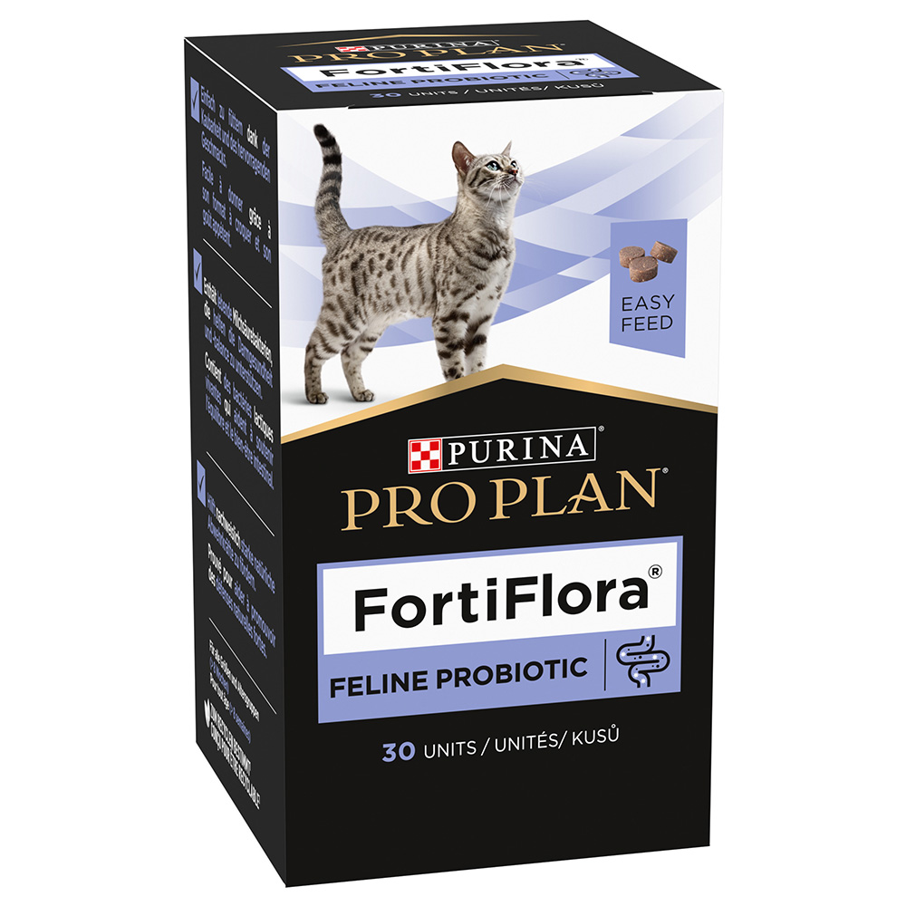 Purina Plan Fortiflora Feline Probiotic Kauwblokjes - Dubbelpak: 2 x 30 (2 x 30 Stuks) | De Kattensite Webshop